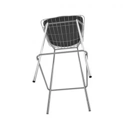 Manhattan Comfort Madeline Barstool, Silver and Black -Kitchen & Dining Furniture Sales Store Manhattan20Comfort 198AMC1xxE