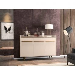 Manhattan Comfort Bradley 53.54 Buffet Stand, Off White -Kitchen & Dining Furniture Sales Store Manhattan20Comfort 230BMC1xxE
