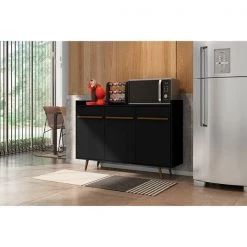 Manhattan Comfort Bradley Buffet 53.54 Stand, Black -Kitchen & Dining Furniture Sales Store Manhattan20Comfort 230BMC8xxF