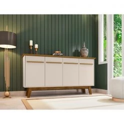 Manhattan Comfort Yonkers 62.99 Sideboard, Off White and Cinnamon -Kitchen & Dining Furniture Sales Store Manhattan20Comfort 232BMC12xxF