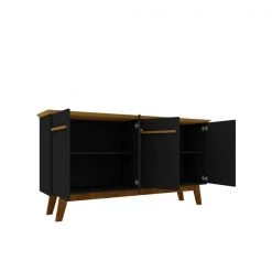 Manhattan Comfort Yonkers 62.99 Sideboard, Black and Cinnamon -Kitchen & Dining Furniture Sales Store Manhattan20Comfort 232BMC82xxD