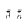 Manhattan Comfort Madeline Barstool, Black, PK2