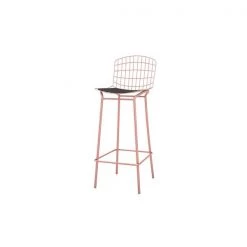 Manhattan Comfort Madeline Barstool, Rose Pink Gold and Black, PK2 -Kitchen & Dining Furniture Sales Store Manhattan20Comfort 2xx198AMC5xxD