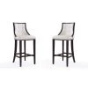 Manhattan Comfort Fifth Avenue Bar Stool in Pearl White and Walnut (Set of 2) -Kitchen & Dining Furniture Sales Store Manhattan20Comfort 2xxBS007xxPWxxAxx4d3227