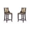 Manhattan Comfort Emperor Bar Stool in Bronze and Walnut (Set of 2) -Kitchen & Dining Furniture Sales Store Manhattan20Comfort 2xxBS008xxBZxxAxxb9840b