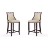 Manhattan Comfort Emperor Bar Stool in Cream and Walnut (Set of 2) -Kitchen & Dining Furniture Sales Store Manhattan20Comfort 2xxBS008xxCRxxAxx66c42a