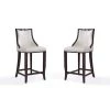 Manhattan Comfort Emperor Bar Stool in Pearl White and Walnut (Set of 2) -Kitchen & Dining Furniture Sales Store Manhattan20Comfort 2xxBS008xxPWxxAxx7b7251