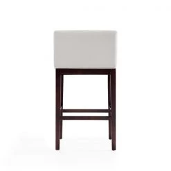 Manhattan Comfort Kingsley Barstool in Ivory and Dark Walnut (Set of 2) -Kitchen & Dining Furniture Sales Store Manhattan20Comfort 2xxBS012xxIVxxFxxde21ea
