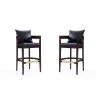 Manhattan Comfort Ritz Barstool in Black and Dark Walnut (Set of 2) -Kitchen & Dining Furniture Sales Store Manhattan20Comfort 2xxBS013xxBKxxAxx159640