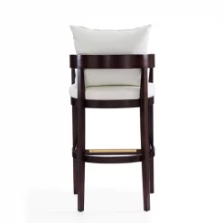 Manhattan Comfort Ritz Barstool in Ivory and Dark Walnut (Set of 2) -Kitchen & Dining Furniture Sales Store Manhattan20Comfort 2xxBS013xxIVxxHxxec631f
