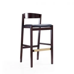 Manhattan Comfort Klismos Barstool in Black and Dark Walnut (Set of 2) -Kitchen & Dining Furniture Sales Store Manhattan20Comfort 2xxBS014xxBKxxDxx995ed4