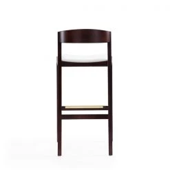 Manhattan Comfort Klismos Barstool in Ivory and Dark Walnut (Set of 2) -Kitchen & Dining Furniture Sales Store Manhattan20Comfort 2xxBS014xxIVxxHxxd39828