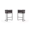 Manhattan Comfort Cosmopolitan Barstool in Pebble and Black (Set of 2) -Kitchen & Dining Furniture Sales Store Manhattan20Comfort 2xxBS015xxPExxAxx59c6ae