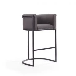 Manhattan Comfort Cosmopolitan Barstool in Pebble and Black (Set of 2) -Kitchen & Dining Furniture Sales Store Manhattan20Comfort 2xxBS015xxPExxDxx719e81