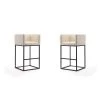 Manhattan Comfort Embassy Barstool in Cream and Black (Set of 2) -Kitchen & Dining Furniture Sales Store Manhattan20Comfort 2xxBS018xxCRxxAxx0d9f79