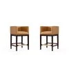 Manhattan Comfort Kingsley Counter Stool in Camel and Dark Walnut (Set of 2) -Kitchen & Dining Furniture Sales Store Manhattan20Comfort 2xxCS005xxCLxxAxxad7df5