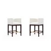 Manhattan Comfort Kingsley Counter Stool in Ivory and Dark Walnut (Set of 2) -Kitchen & Dining Furniture Sales Store Manhattan20Comfort 2xxCS005xxIVxxAxxf506a5