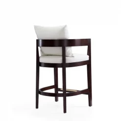 Manhattan Comfort Ritz Counter Stool in Ivory and Dark Walnut (Set of 2) -Kitchen & Dining Furniture Sales Store Manhattan20Comfort 2xxCS006xxIVxxGxxc54a3a