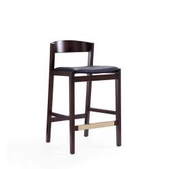Manhattan Comfort Klismos Counter Stool in Black and Dark Walnut (Set of 2) -Kitchen & Dining Furniture Sales Store Manhattan20Comfort 2xxCS007xxBKxxDxx0d5996