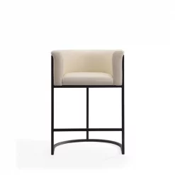 Manhattan Comfort Cosmopolitan Counter Stool in Cream and Black (Set of 2) -Kitchen & Dining Furniture Sales Store Manhattan20Comfort 2xxCS008xxCRxxExxde7e64