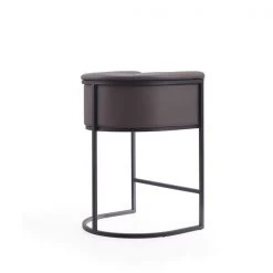 Manhattan Comfort Cosmopolitan Counter Stool in Pebble and Black (Set of 2) -Kitchen & Dining Furniture Sales Store Manhattan20Comfort 2xxCS008xxPExxFxx134941