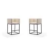 Manhattan Comfort Embassy Counter Stool in Cream and Black (Set of 2) -Kitchen & Dining Furniture Sales Store Manhattan20Comfort 2xxCS011xxCRxxAxx75e9f3