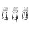 Manhattan Comfort Madeline Barstool, Black and White, PK3 -Kitchen & Dining Furniture Sales Store Manhattan20Comfort 3xx198AMC4xxA