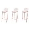 Manhattan Comfort Madeline Barstool, Rose Pink Gold and White, PK3 -Kitchen & Dining Furniture Sales Store Manhattan20Comfort 3xx198AMC6xxA
