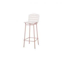 Manhattan Comfort Madeline Barstool, Rose Pink Gold and White, PK3 -Kitchen & Dining Furniture Sales Store Manhattan20Comfort 3xx198AMC6xxD