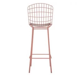 Manhattan Comfort Madeline Barstool, Rose Pink Gold and White, PK3 -Kitchen & Dining Furniture Sales Store Manhattan20Comfort 3xx198AMC6xxI
