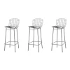 Manhattan Comfort Madeline Barstool, Charcoal Grey and Black, PK3 -Kitchen & Dining Furniture Sales Store Manhattan20Comfort 3xx198AMC7xxA