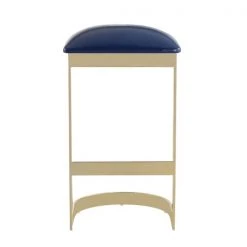 Manhattan Comfort Aura Bar Stool in Blue and Polished Brass (Set of 3) -Kitchen & Dining Furniture Sales Store Manhattan20Comfort 3xxBS006xxBLxxExx4a403b