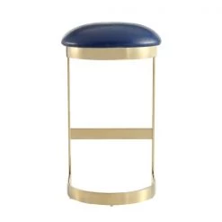 Manhattan Comfort Aura Bar Stool in Blue and Polished Brass (Set of 3) -Kitchen & Dining Furniture Sales Store Manhattan20Comfort 3xxBS006xxBLxxHxx41119f