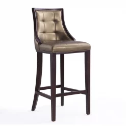 Manhattan Comfort Fifth Avenue Bar Stool in Bronze and Walnut (Set of 3) -Kitchen & Dining Furniture Sales Store Manhattan20Comfort 3xxBS007xxBZxxDxx1e7617