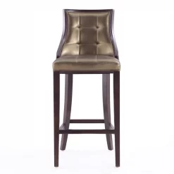 Manhattan Comfort Fifth Avenue Bar Stool in Bronze and Walnut (Set of 3) -Kitchen & Dining Furniture Sales Store Manhattan20Comfort 3xxBS007xxBZxxExxc0fd5c
