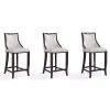 Manhattan Comfort Emperor Bar Stool in Pearl White and Walnut (Set of 3) -Kitchen & Dining Furniture Sales Store Manhattan20Comfort 3xxBS008xxPWxxAxxb9058c