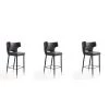 Manhattan Comfort Holguin Barstool in Grey, Black and Gold (Set of 3) -Kitchen & Dining Furniture Sales Store Manhattan20Comfort 3xxBS011xxGYxxAxxd12320
