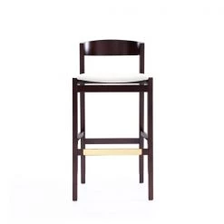 Manhattan Comfort Klismos Barstool in Ivory and Dark Walnut (Set of 3) -Kitchen & Dining Furniture Sales Store Manhattan20Comfort 3xxBS014xxIVxxExxa42df3