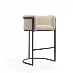 Manhattan Comfort Cosmopolitan Barstool in Cream and Black (Set of 3) -Kitchen & Dining Furniture Sales Store Manhattan20Comfort 3xxBS015xxCRxxDxx4a0ae1