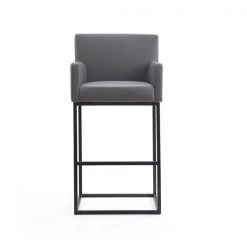 Manhattan Comfort Ambassador Barstool in Grey and Black (Set of 3) -Kitchen & Dining Furniture Sales Store Manhattan20Comfort 3xxBS017xxGYxxExx425d50