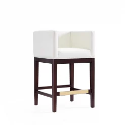 Manhattan Comfort Kingsley Counter Stool in Ivory and Dark Walnut (Set of 3) -Kitchen & Dining Furniture Sales Store Manhattan20Comfort 3xxCS005xxIVxxDxxf32e6b
