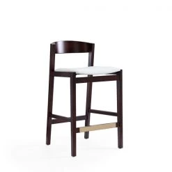 Manhattan Comfort Klismos Counter Stool in Ivory and Dark Walnut (Set of 3) -Kitchen & Dining Furniture Sales Store Manhattan20Comfort 3xxCS007xxIVxxDxxaefa58