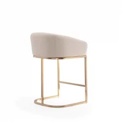 Manhattan Comfort Louvre Counter Stool in Cream and Titanium Gold (Set of 3) -Kitchen & Dining Furniture Sales Store Manhattan20Comfort 3xxCS009xxCRxxHxx6daba7