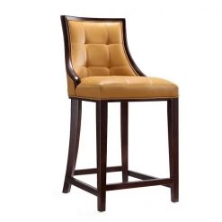 Manhattan Comfort Fifth Ave Counter Stool in Camel and Dark Walnut (Set of 3) -Kitchen & Dining Furniture Sales Store Manhattan20Comfort 3xxCS012xxCLxxDxx261372