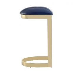 Manhattan Comfort Aura Bar Stool in Blue and Polished Brass -Kitchen & Dining Furniture Sales Store Manhattan20Comfort BS006xxBLxxExx4689dc