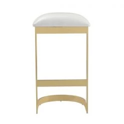 Manhattan Comfort Aura Bar Stool in White and Polished Brass -Kitchen & Dining Furniture Sales Store Manhattan20Comfort BS006xxWHxxDxxbd1f1e
