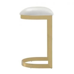 Manhattan Comfort Aura Bar Stool in White and Polished Brass -Kitchen & Dining Furniture Sales Store Manhattan20Comfort BS006xxWHxxExx52800c