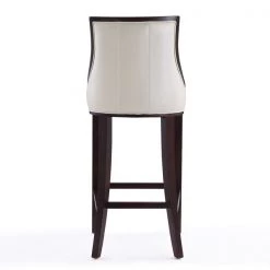 Manhattan Comfort Fifth Avenue Bar Stool in Pearl White and Walnut -Kitchen & Dining Furniture Sales Store Manhattan20Comfort BS007xxPWxxGxxc9cfa2
