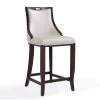 Manhattan Comfort Emperor Bar Stool in Pearl White and Walnut -Kitchen & Dining Furniture Sales Store Manhattan20Comfort BS008xxPWxxAxx57ba90