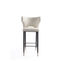 Manhattan Comfort Holguin Barstool in Cream, Black and Gold -Kitchen & Dining Furniture Sales Store Manhattan20Comfort BS011 CR D